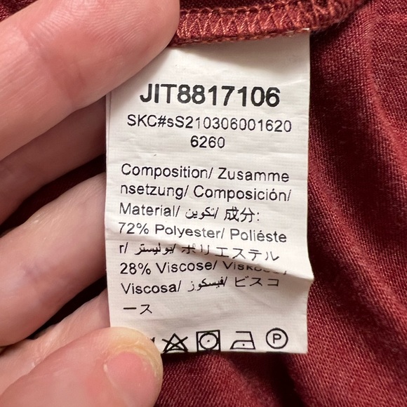 Emery Rose Burgundy Tank with Lace-up tie-front - Picture 6 of 7